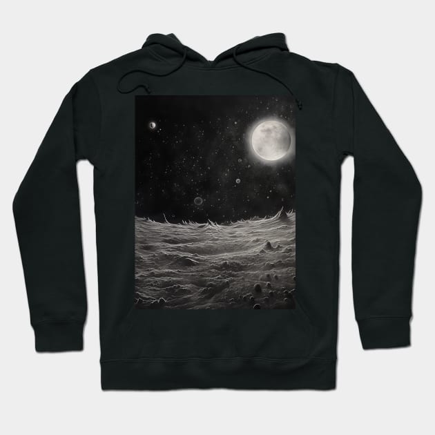 Cosmic Canvas: Whimsical Art Prints Featuring Abstract Landscapes, Galactic Wonders, and Nature-Inspired Delights for a Modern Space Adventure! Hoodie by insaneLEDP